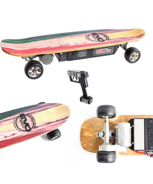 Skateboard elettrico: EVOSKATE 600 V5 LEGNO SLA + 7